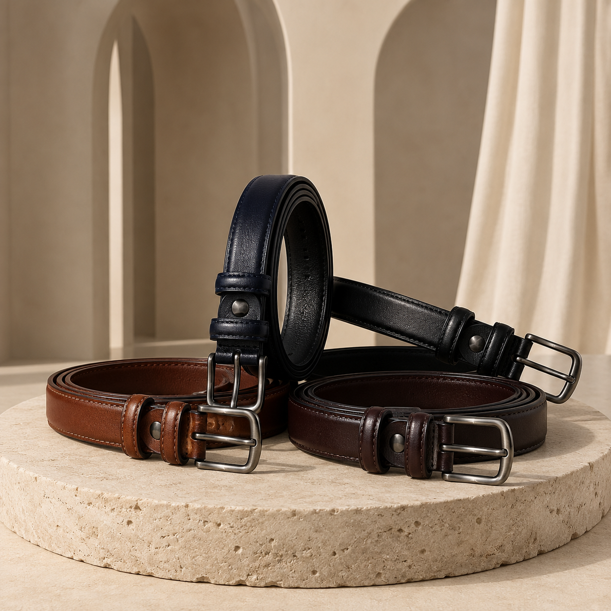 Ceintures femme en cuir véritable