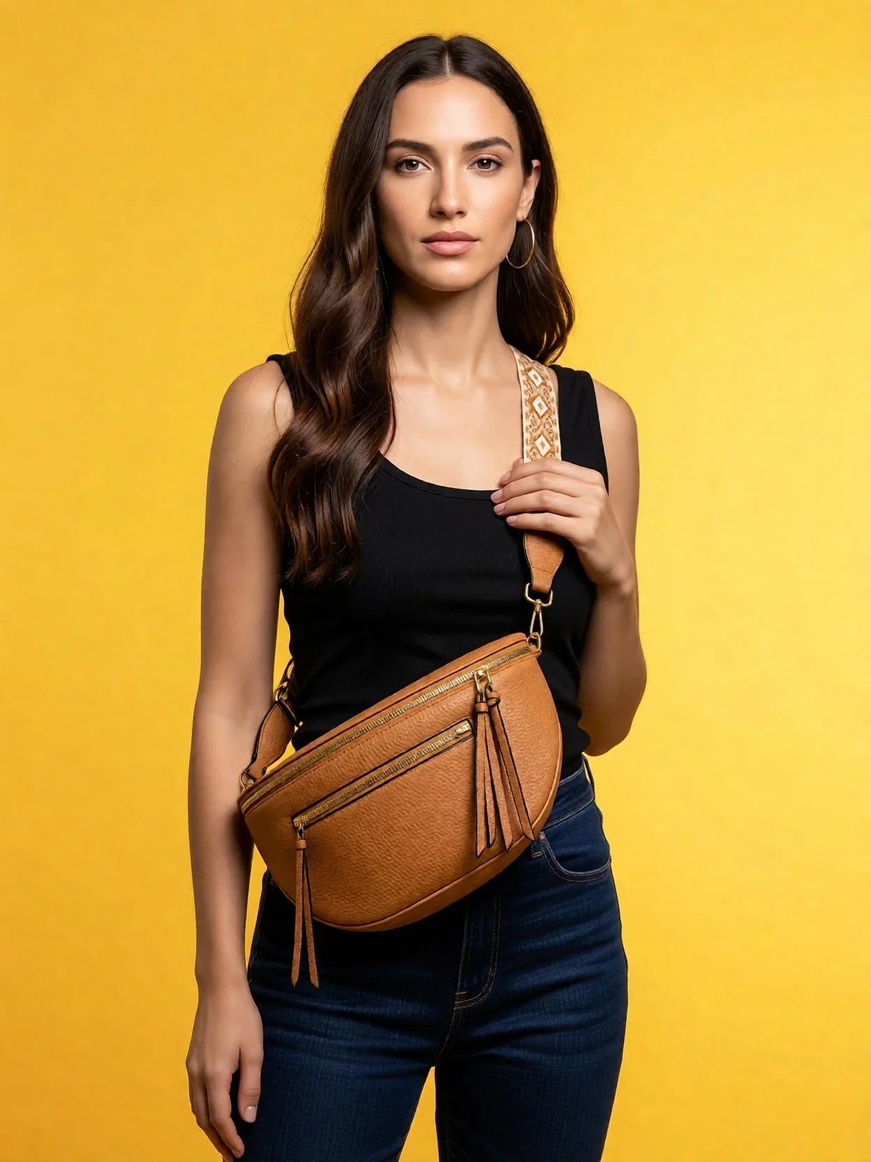 Sacs banane femme cuir à bandoulière large