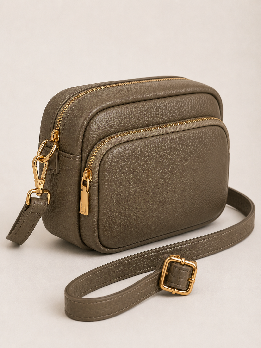 Petit sac bandoulière femme Cuir taupe