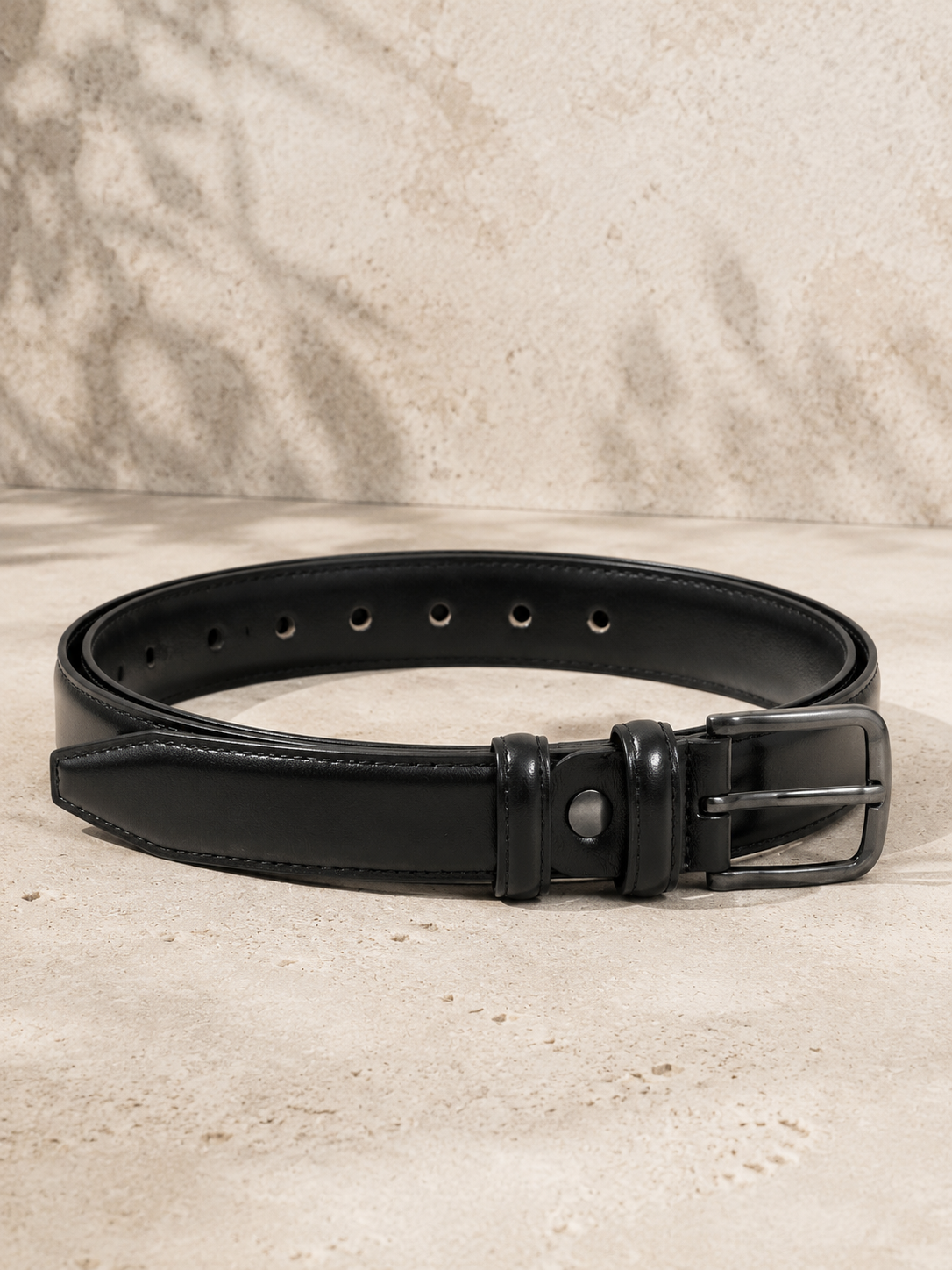 Ceinture femme en cuir noir – Cuir de vachette – Taille ajustable