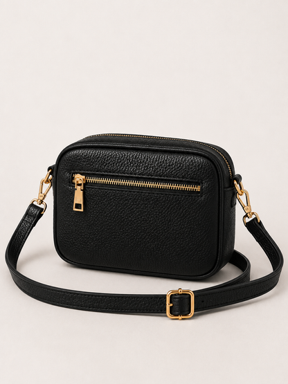 Sac bandoulière femme Cuir noir