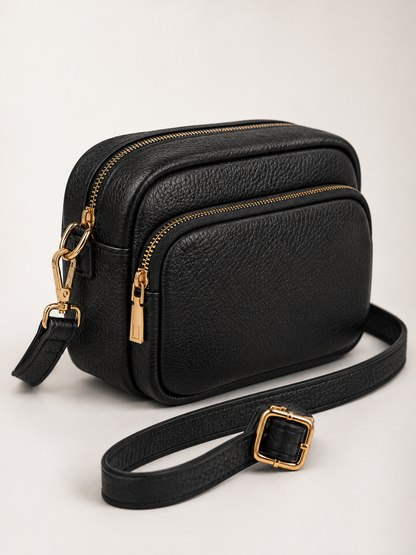 Sac bandoulière femme Cuir noir