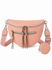 Grand Sac Banane Femme en cuir synthétique – Bandoulière Ajustable, Porte-monnaie Inclus
