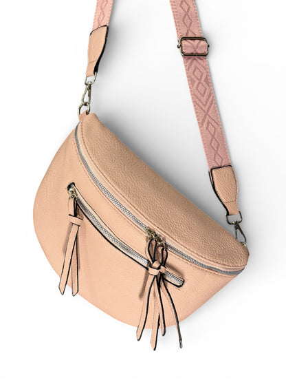 Grand sac banane - rose - cuir PU | A