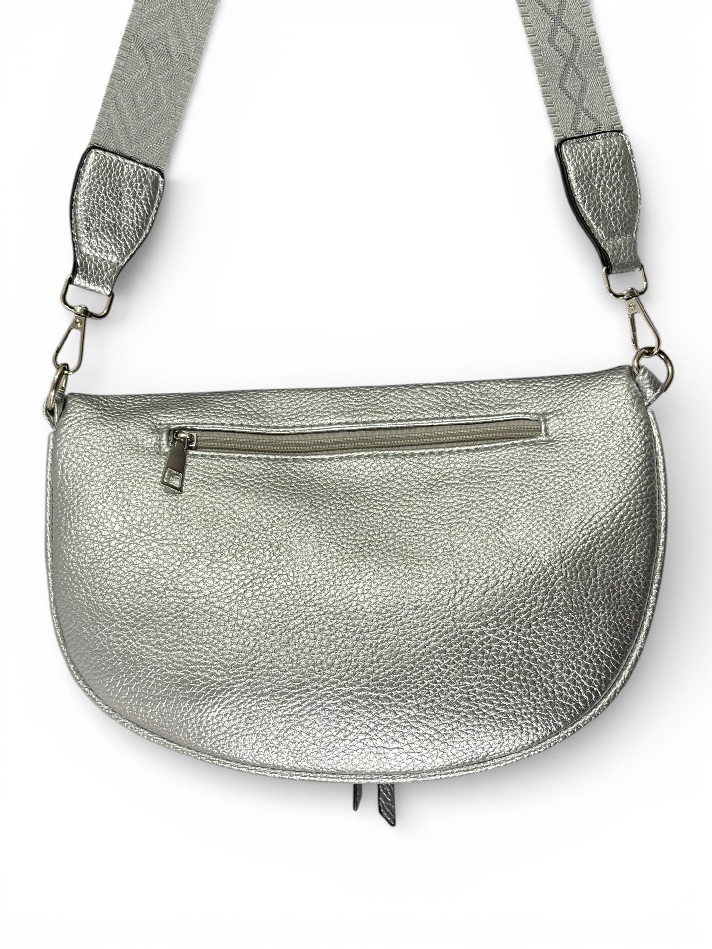 Grand sac banane - argenté - Cuir PU | A