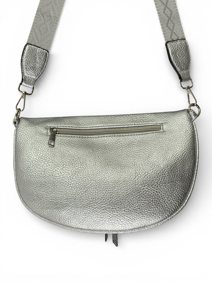 Grand sac banane - argenté - Cuir PU | A