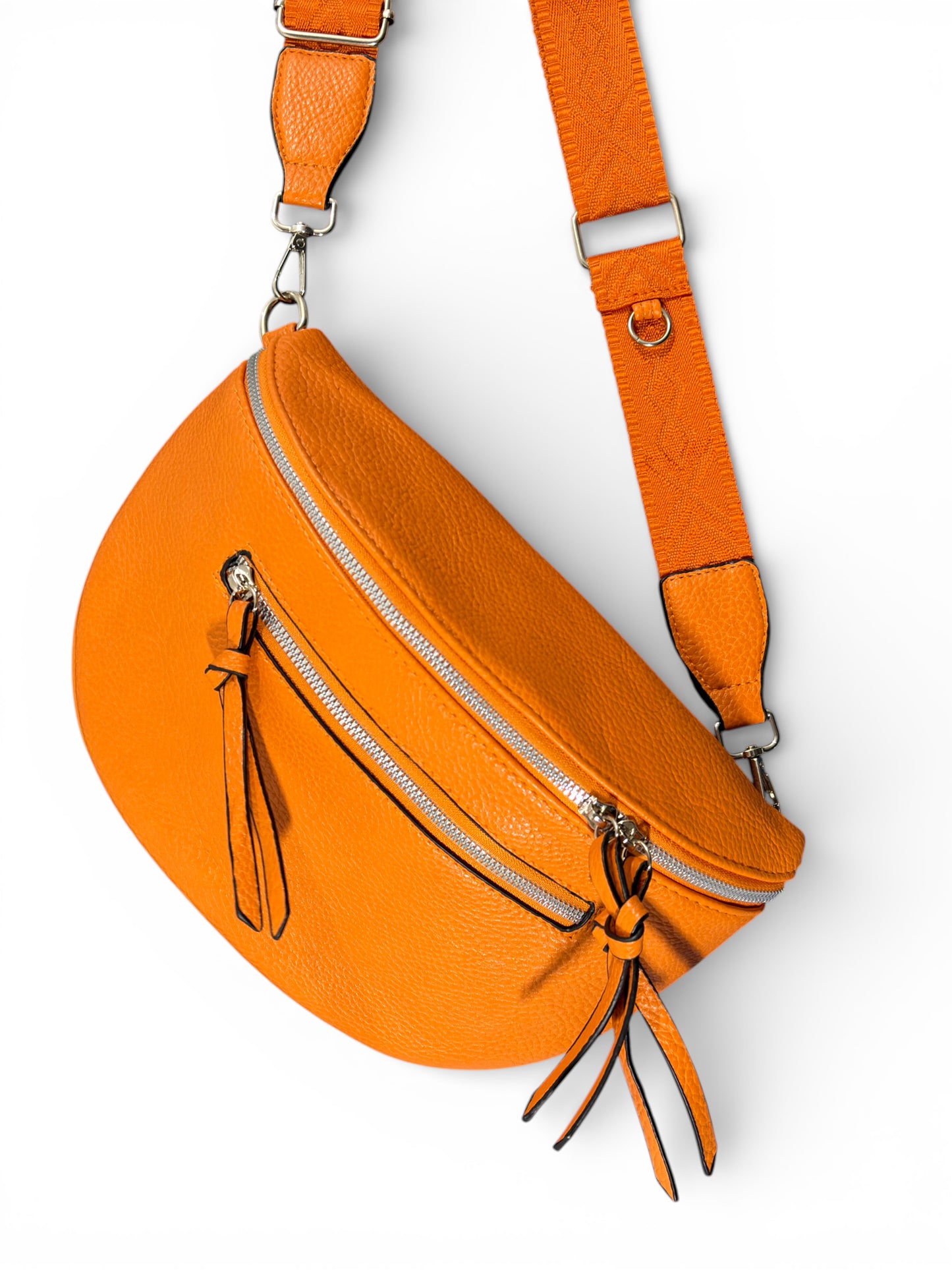 Grand sac banane - orange - Cuir PU | A