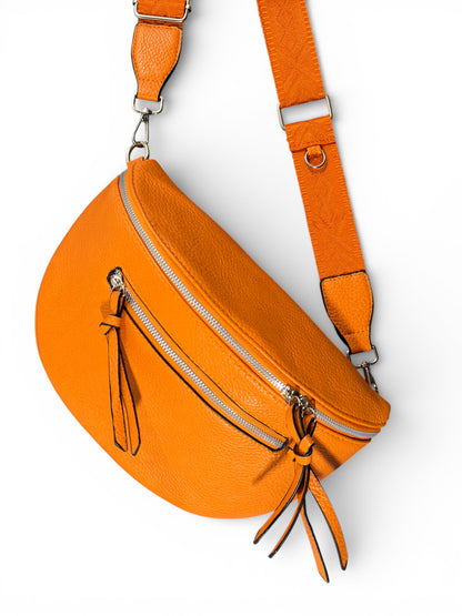 Grand sac banane - orange - Cuir PU | A