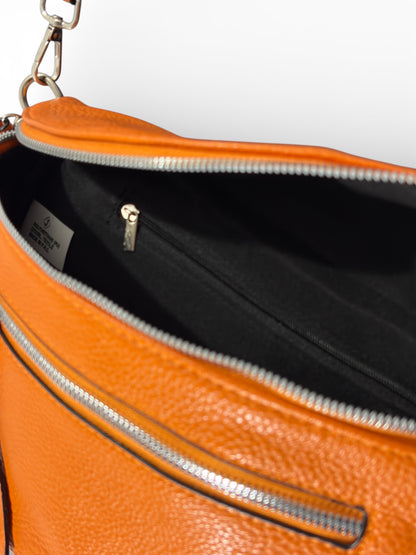 Grand sac banane - orange - Cuir PU | A