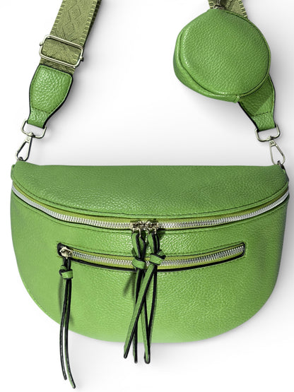 Grand sac banane - Vert - Cuir PU | A
