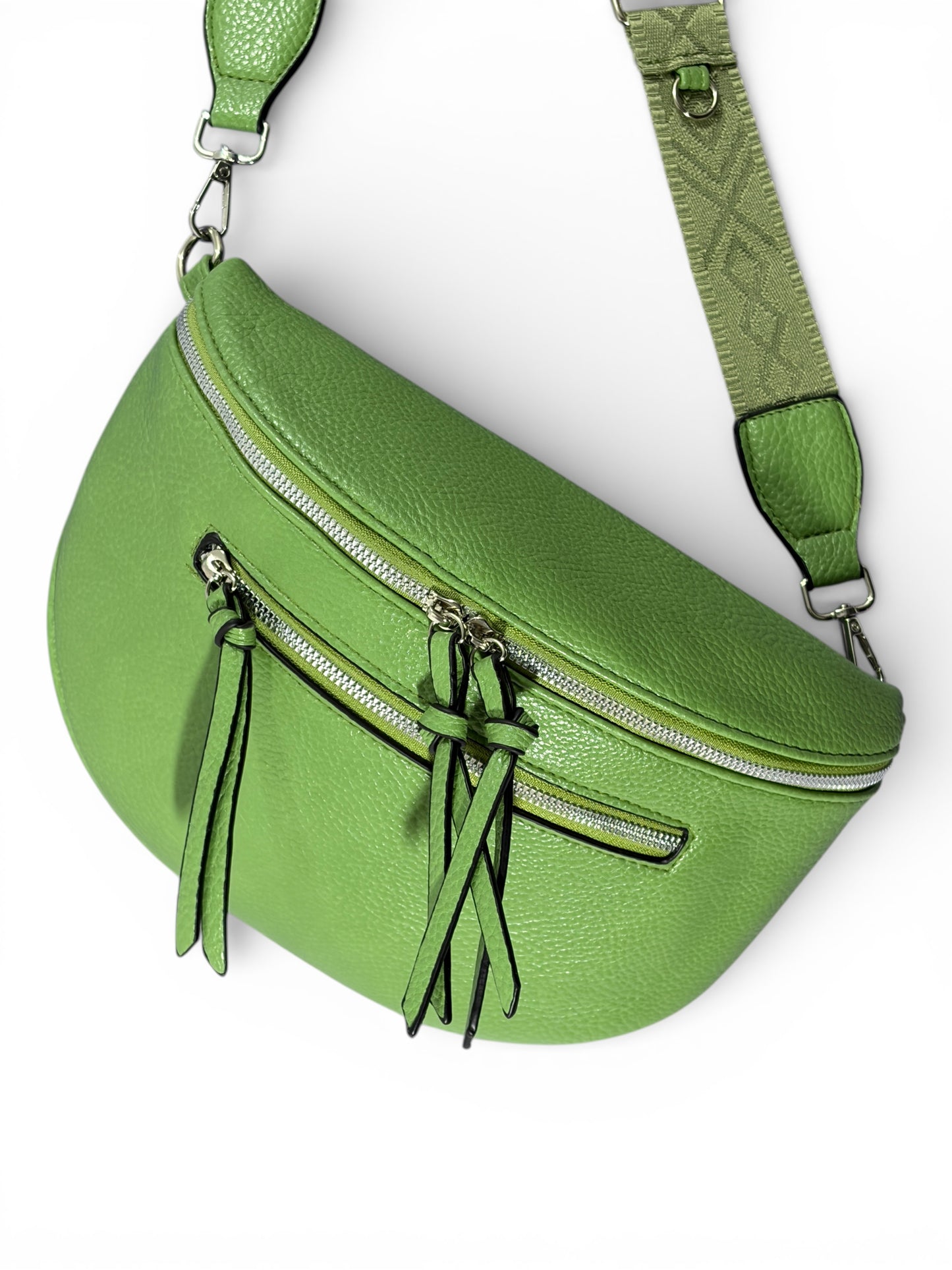 Grand sac banane - Vert - Cuir PU | A