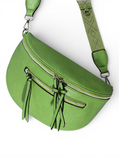 Grand sac banane - Vert - Cuir PU | A