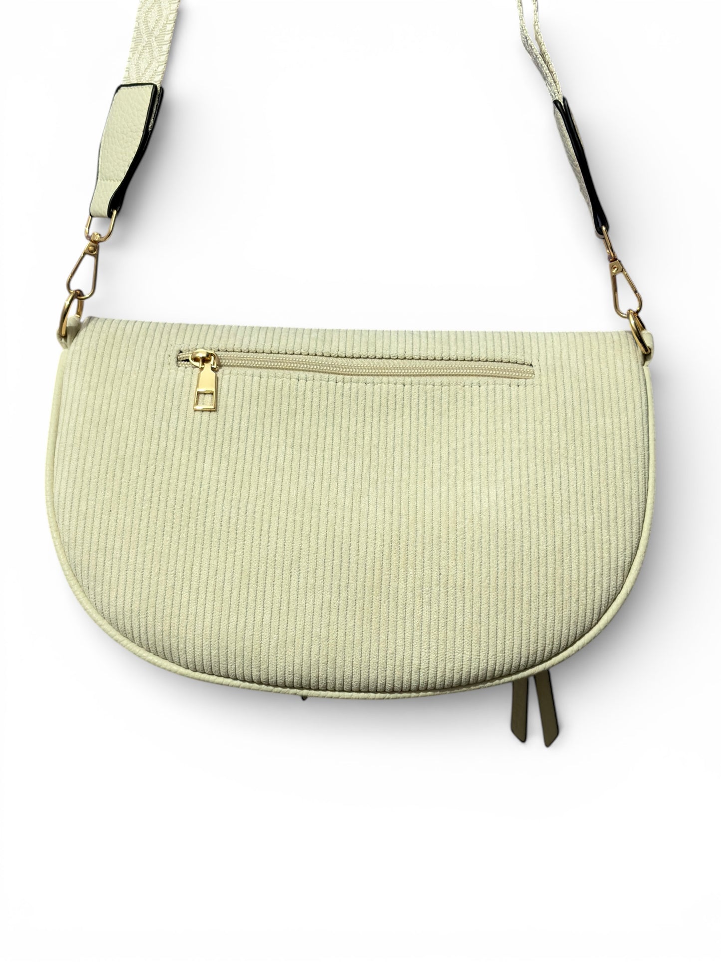 Grand sac banane - Crème - Velours | A