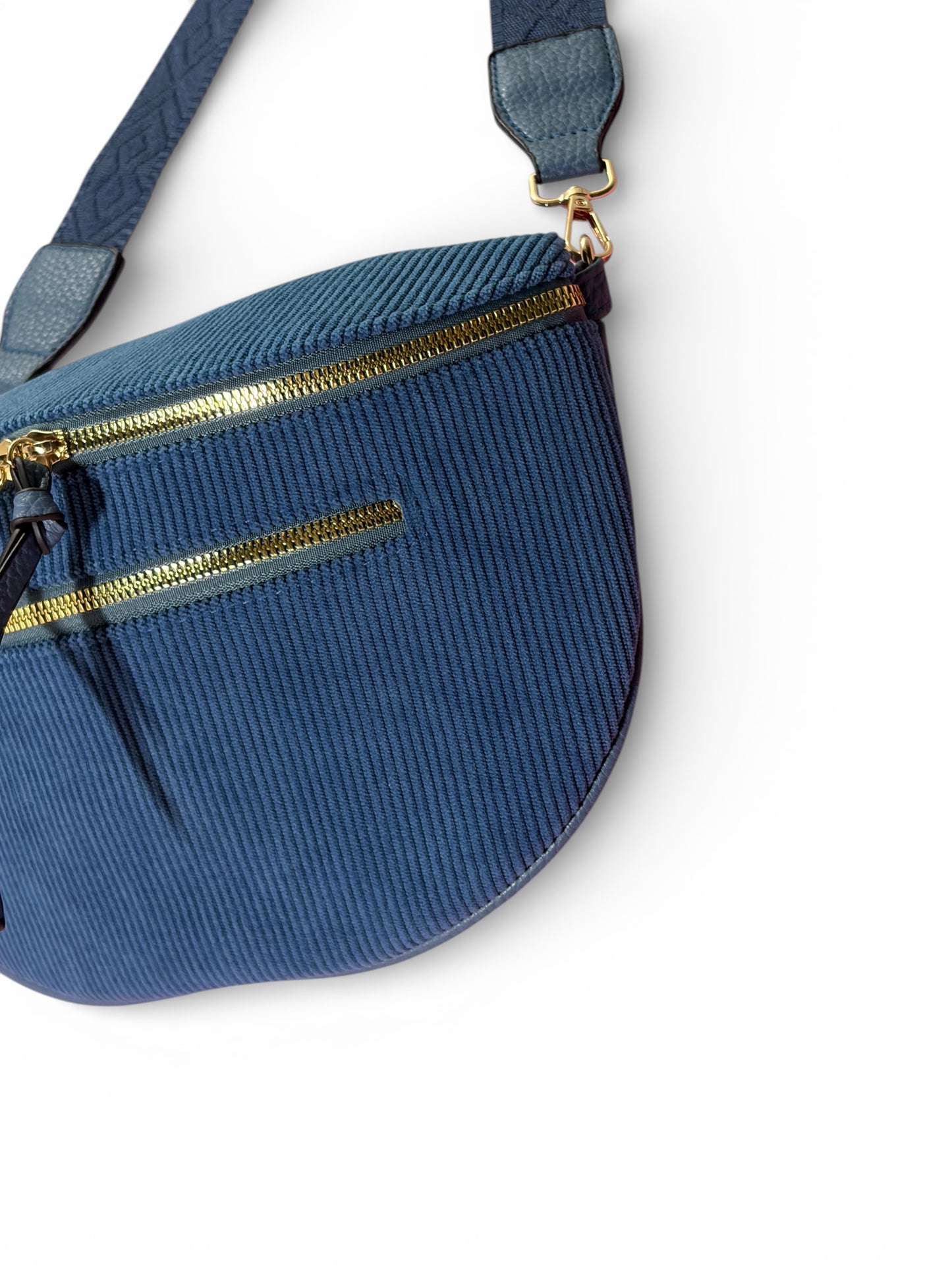 Grand sac banane - Bleu turquoise - Velours | A