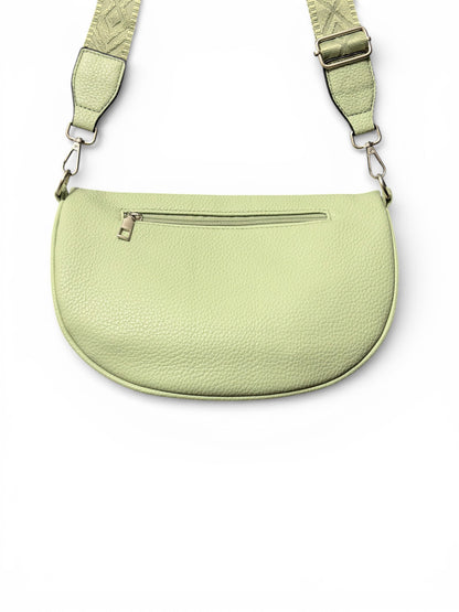 Sac banane femme - Vert - Bi-matière motif mat | A