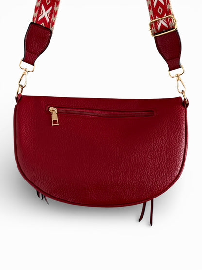 Grand sac banane - Rouge bordeaux - Cuir PU | B