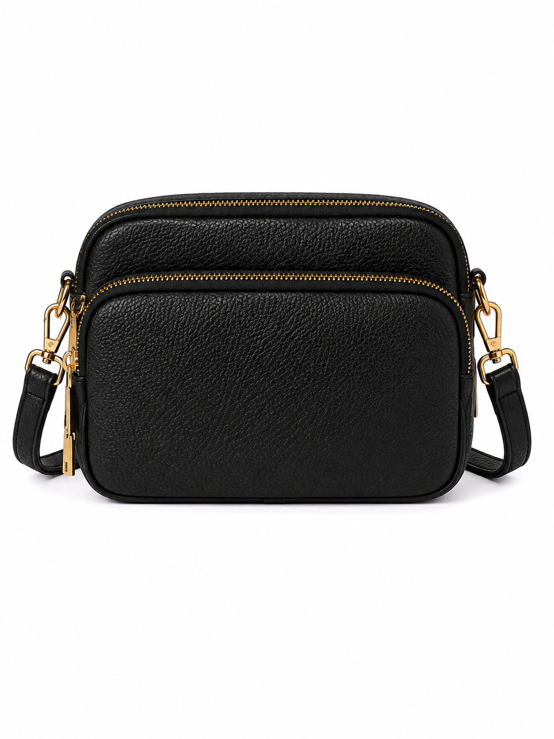 Petit sac bandoulière femme Cuir noir