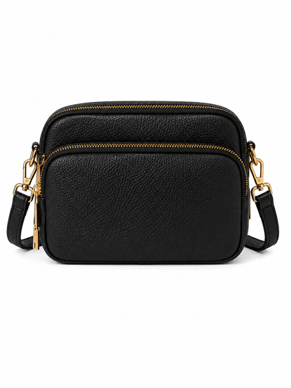 Petit sac bandoulière femme Cuir noir
