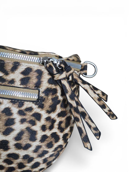 Grand sac banane léopard - Marron clair - Cuir PU | B