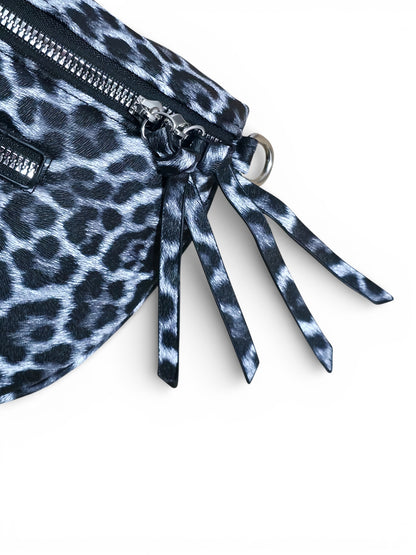 Grand sac banane léopard - Noir - Cuir PU |